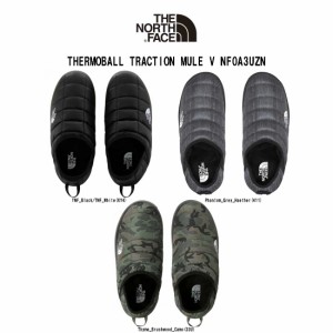 THE NORTH FACE(ザノースフェイス)スリッポン モックシューズ アウトドア キャンプ スリッパ 撥水 軽量 裏起毛 メンズ THERMOBALL TRACTI