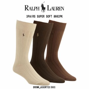 POLO RALPH LAUREN(ポロ ラルフローレン)メンズ ビジネス ソックス 3足セット 人気 男性 靴下 3PAIRS SUPER SOFT 8662PK