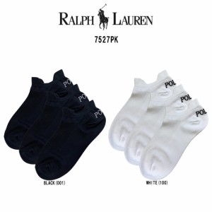 POLO RALPH LAUREN(ポロ ラルフローレン)レディース ショート くるぶし クルー ソックス 3足セット 女性用 靴下 7527PK