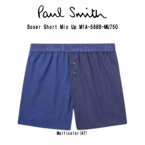 Paul Smith(ポールスミス)トランクス 前開き 総柄 ストライプ メンズ 男性用下着 Boxer Short Mix Up M1A-588B-MU750