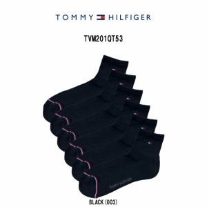 TOMMY HILFIGER(トミーヒルフィガー)ソックス ショート 6枚組 男性用 靴下 メンズ 6PK Basic Sport QTR TVM201QT53