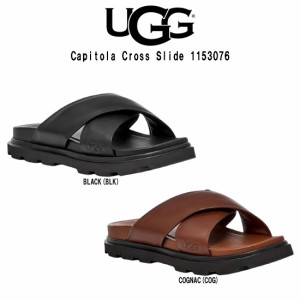 UGG(アグ)サンダル スライド レザー 本革 シューズ スリッパ メンズ Capitola Cross Slide 1153076