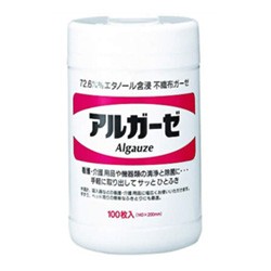 補聴器本体除菌用 アルコール含浸不織布ガーゼ 100枚入り NJH なし