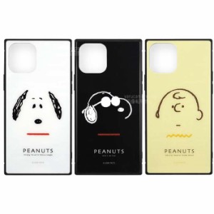 iPhone12 iPhone12Pro 対応 6.1インチ ケース カバー ピーナッツ PEANUTS スヌーピー シリーズ スクエアガラスケース