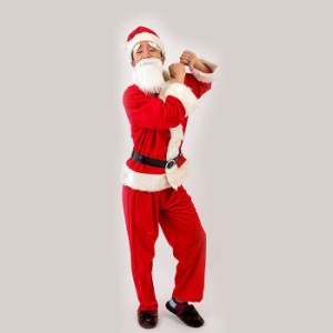 R サンタクロースDX メンズ サンタクロース スーツ コスチューム クリスマス Christmas Xmas コスプレ 衣装 ルカン 205