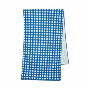 クールタオル NAVY CHECK Cooクールタオル 100×30cm ひんやり 冷感 リバーシブル 暑さ対策 熱中症予防 UVカット98% 日焼け防止 COO. A38