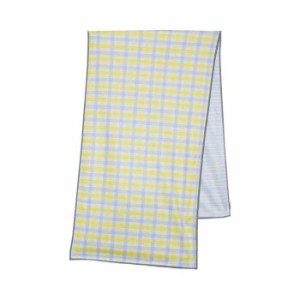 クールタオル YELLOW CHECK Cooクールタオル 100×30cm ひんやり 冷感 リバーシブル 暑さ対策 熱中症予防 UVカット98% 日焼け防止 COO. A