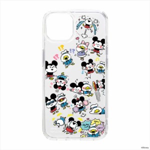 iPhone14 iPhone13対応 ケース カバー ハイブリッドケース カナヘイ画ディズニー ミッキー＆フレンズ Disney カナヘイ キャラクター LINE