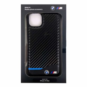 iPhone14 Plus ケース カバー BMW PUカーボン 背面ケース ブラック 黒 バックケース M COLLECTION エアージェイ BMHCP14M22NBCK