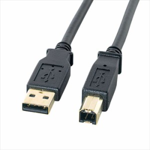 USB2.0ケーブル ブラック 1.5m USBケーブル 金メッキコネクタ サンワサプライ KU20-15BKHK2