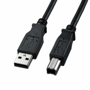 USB2.0ケーブル ブラック 1.5m USBケーブル A-Bコネクタ 標準ケーブル サンワサプライ KU20-15BKK2
