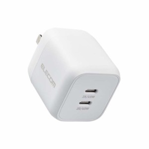 即納 代引不可 USB Type-C 充電器 ホワイト PD PPS対応 出力 45W タイプC ×2  MacBook Air iPad iPhone Android Nintendo Switch 等対応