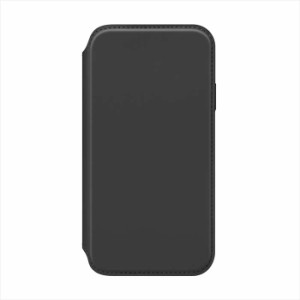 iPhone15 Plus 対応 ケース カバー ガラスフリップケース ブラック 手帳型 カードポケット 強化ガラス 耐衝撃 背面クリア Premium Style 