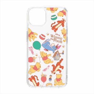 iPhone15 対応 ケース カバー クリアハイブリッドケース くまのプーさん Disney キャラクター iPhoneカバー iPhoneケース Premium Style 