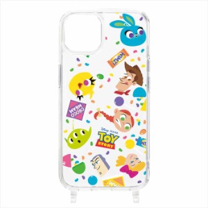 iPhone15 対応 ケース カバー ショルダーストラップホール付クリアハイブリッドケース トイ・ストーリー TOY STORY キャラクター iPhone