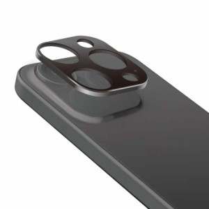 代引不可 iPhone 15 Pro カメラカバー アルミフレーム カメラレンズ保護カバー ブラック エレコム PM-A23CFLLP2BK