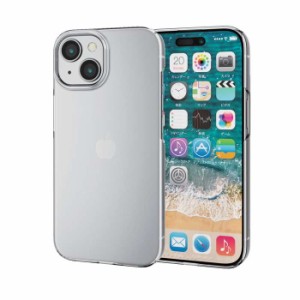 代引不可 iPhone 15 用 ケース ハード カバー 軽量 薄型 カメラレンズ保護設計 UVコート クリア エレコム PM-A23APVKCR