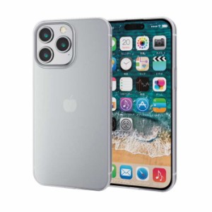 代引不可 iPhone 15 Pro Max 用 ケース ソフト カバー 超軽量 極薄 カメラレンズ保護設計 クリア エレコム PM-A23DUCUCR