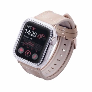 代引不可 Apple Watch SE 40mm用&me ハードバンパー ストーン付 クリア アップルウォッチ カバー バンパー ハード ケース 側面保護 ライ