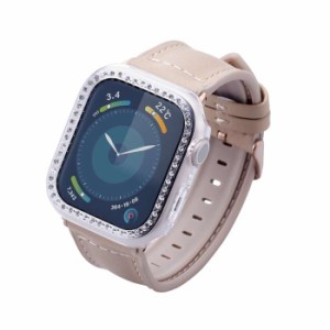 代引不可 アップルウォッチ カバー Apple Watch Series 9 / 8 / 7 [ 41mm ] バンパー ハード ケース 側面保護 ラインストーン &me クリア