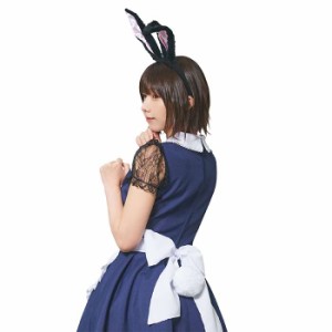 けもみみしっぽセット 黒うさぎ うさ耳とシッポのセット うさぎ ウサギ うさみみ コスプレ 仮装 変装 かわいい 人気 クリアストーン クリ