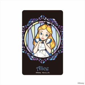 ステッカー シール ICカード対応 ディズニー ステンドグラス調 アリス Disney Alice ステッカー  Premium Style PG-DSTK34ALC