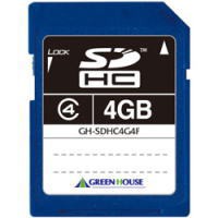 グリーンハウス SDHC メモリーカード (MLCチップ) クラス4 4GB GH-SDHC4G4F