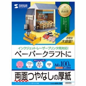 即納 代引不可 ペーパークラフトに最適 インクジェットプリンタ用厚紙（厚手・A4サイズ・100枚入り） サンワサプライ JP-EM1NA4N-100