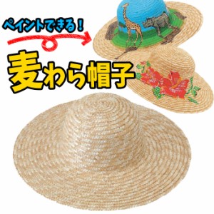 麦わらぼうし 15インチ 頭囲53.5ｃｍ　ペイントできる麦わら帽子 ハット HAT 熱中症対策 日焼け防止 UVカット アーテック  45558