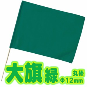 大旗 緑 丸棒 φ１２ｍｍ 旗 フラッグ 大きい旗 運動会 イベント 応援 ダンス 踊り みどり グリーン GREEN 緑組 アーテック  3197