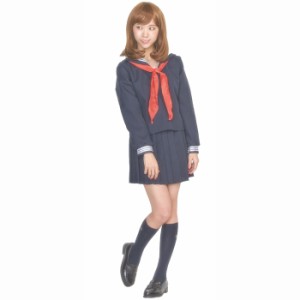 プリュムフィーユ ウインターセーラー 2点セット JK 女子高生 セーラー服 コスチューム コスプレ 衣装 仮装 変装 レディース ジグ 7162