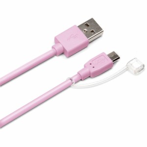 micro USB ケーブル 0.5m ピンク PG- PG-MC05M06PK