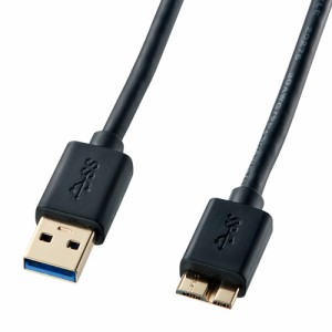 代引不可 サンワサプライ USB3.0対応マイクロケーブル(USB IF認証タイプ・ブラック・1.8m) KU30-AMC18BK