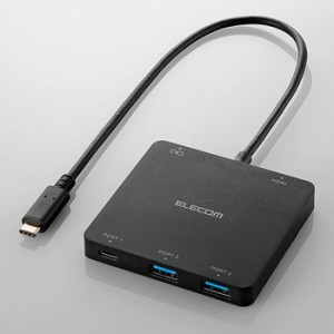 代引不可 USB Type-C搭載ドッキングステーション/Gen1/PD対応/HDMI出力/バスパワー エレコム U3HC-DC03BBK