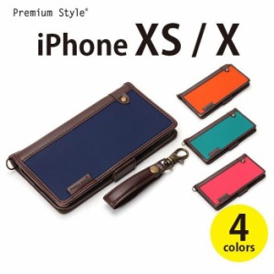 iPhone XS iPhone X アイフォン アイフォーン 用 手帳型 ケース カバー フリップカバー ナイロン生地 ４カラー PGA PG-18XFP2***