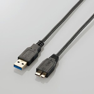 即納 代引不可 エレコム 極細USB3.0ケーブル(A-microB) USB3-AMBX20BK