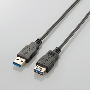 即納 代引不可 エレコム 極細USB3.0延長ケーブル(A-A) USB3-EX20BK