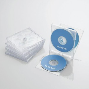 即納 代引不可 エレコム Blu-ray/DVD/CDケース(標準/PS/4枚収納)/クリア CCD-JSCNQ5CR
