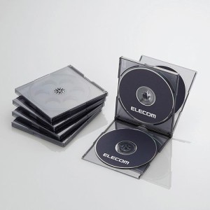 代引不可 エレコム Blu-ray/DVD/CDケース(標準/PS/4枚収納)/クリアブラック CCD-JSCNQ5CBK