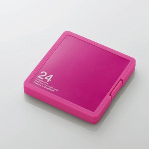 代引不可 エレコム SD/microSDカードケース SD12枚+microSD12枚収納/ピンク CMC-SDCPP24PN