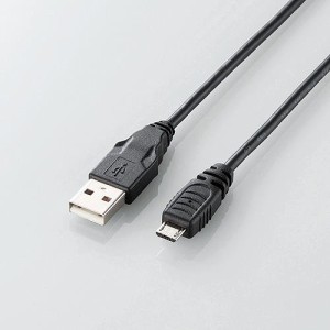 代引不可 エレコム MicroUSB(AMicroB)ケーブル PS4用/2m/ブラック GM-U2CAMB20BK