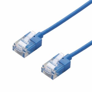 代引不可 LANケーブル CAT6A 3m 10Gbps スーパースリム 高速光通信対応 爪折れ防止 ブルー エレコム LD-GPASS/BU3