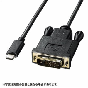 即納 代引不可 USB Type-C DVI変換ケーブル ブラック 2m DisplayPort Altモード対応 変換アダプタケーブル サンワサプライ KC-ALCDVA20