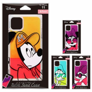 iPhone 11 Disney キャラクター ネオンサンドケース ハイブリッドケース 耐衝撃 PGA PG-DLQ19B10