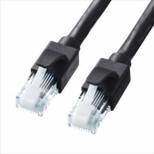 代引不可 CAT6A LANケーブル 7m 高性能 超高速 10Gbps スタンダード 三重構造 ツメ折れ防止 ブラック サンワサプライ KB-T6ATS-07BK