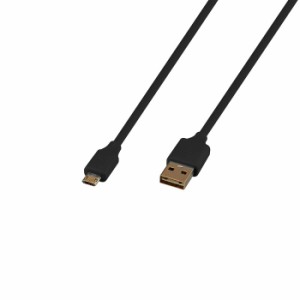 microUSBケーブル 2m リバーシブル 充電 データ転送 画像 音楽 スマホ タブレット ブラック グリーンハウス GH-UCSMBW2-BK