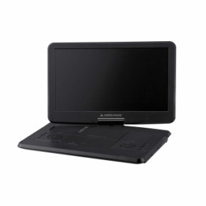 液晶ポータブルDVDプレーヤー 15.6型 フルセグTV内蔵 映像入力/出力端子搭載 CPRM対応 180度回転 折りたたみ コンパクト グリーンハウス 