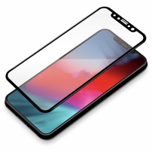 iPhone XS Max 液晶保護ガラス 3Dハイブリッド スーパークリア 高光沢 硬度9H 飛散防止 PGA PG-18ZGL07
