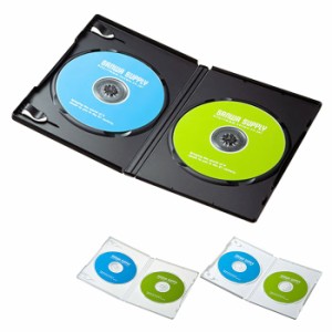 代引不可 DVDトールケース 2枚収納 10枚セット インデックスカード付属 Blu-ray DVD CD メディアケース 収納 整理 保管 サンワサプライ D