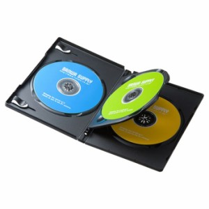 即納 代引不可 DVDトールケース 3枚収納 3枚セット インデックスカード付属 Blu-ray DVD CD メディアケース 収納 整理 保管 ブラック サ